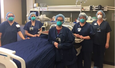 Team in the Negative Pressure Room at SLVH RMC